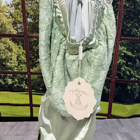 NWT Girls Size 8 Dollcake - "oh so girly" Showtime Green Romper - Picture 2 of 7